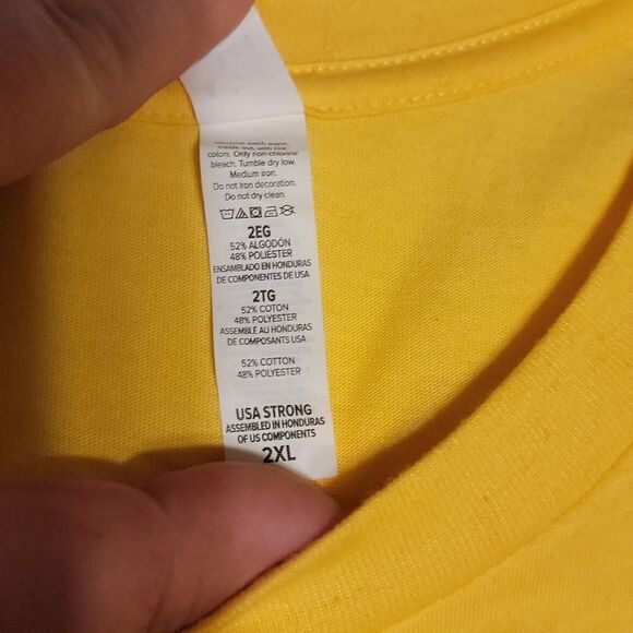 PLUS size "Bring Back the 90's" Sunshine Yellow Tee Shirt w/Lisa Frank Figures - Picture 3 of 5